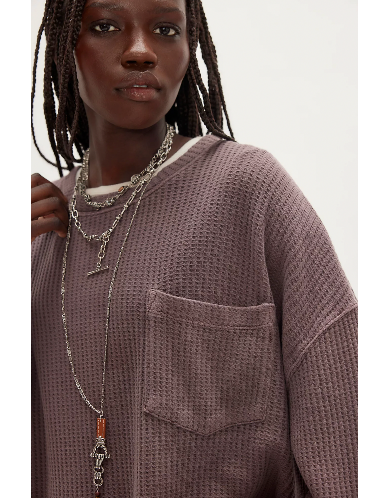 Free people Free People -  We The Free Dawson Pocket Thermal (Chocolate Grape)