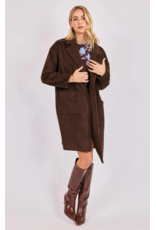 Sadie & Sage Sadie & Sage - Livia Open Front Long Coat (Espresso) Sadie & Sage Sadie & Sage - Livia Open Front Long Coat (Espresso)