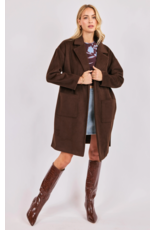 Sadie & Sage Sadie & Sage - Livia Open Front Long Coat (Espresso) Sadie & Sage Sadie & Sage - Livia Open Front Long Coat (Espresso)