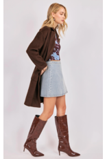 Sadie & Sage Sadie & Sage - Livia Open Front Long Coat (Espresso) Sadie & Sage Sadie & Sage - Livia Open Front Long Coat (Espresso)