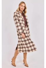 Sadie & Sage Sadie & Sage - Manhattan Hush Plaid Long Coat (Cream) Sadie & Sage Sadie & Sage - Manhattan Hush Plaid Long Coat (Cream)