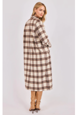 Sadie & Sage Sadie & Sage - Manhattan Hush Plaid Long Coat (Cream) Sadie & Sage Sadie & Sage - Manhattan Hush Plaid Long Coat (Cream)