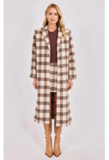 Sadie & Sage Sadie & Sage - Manhattan Hush Plaid Long Coat (Cream) Sadie & Sage Sadie & Sage - Manhattan Hush Plaid Long Coat (Cream)
