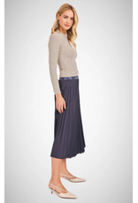 Sadie & Sage Sadie & Sage - Full of Charm Pleated Midi Skirt (Navy) Sadie & Sage Sadie & Sage - Full of Charm Pleated Midi Skirt (Navy)