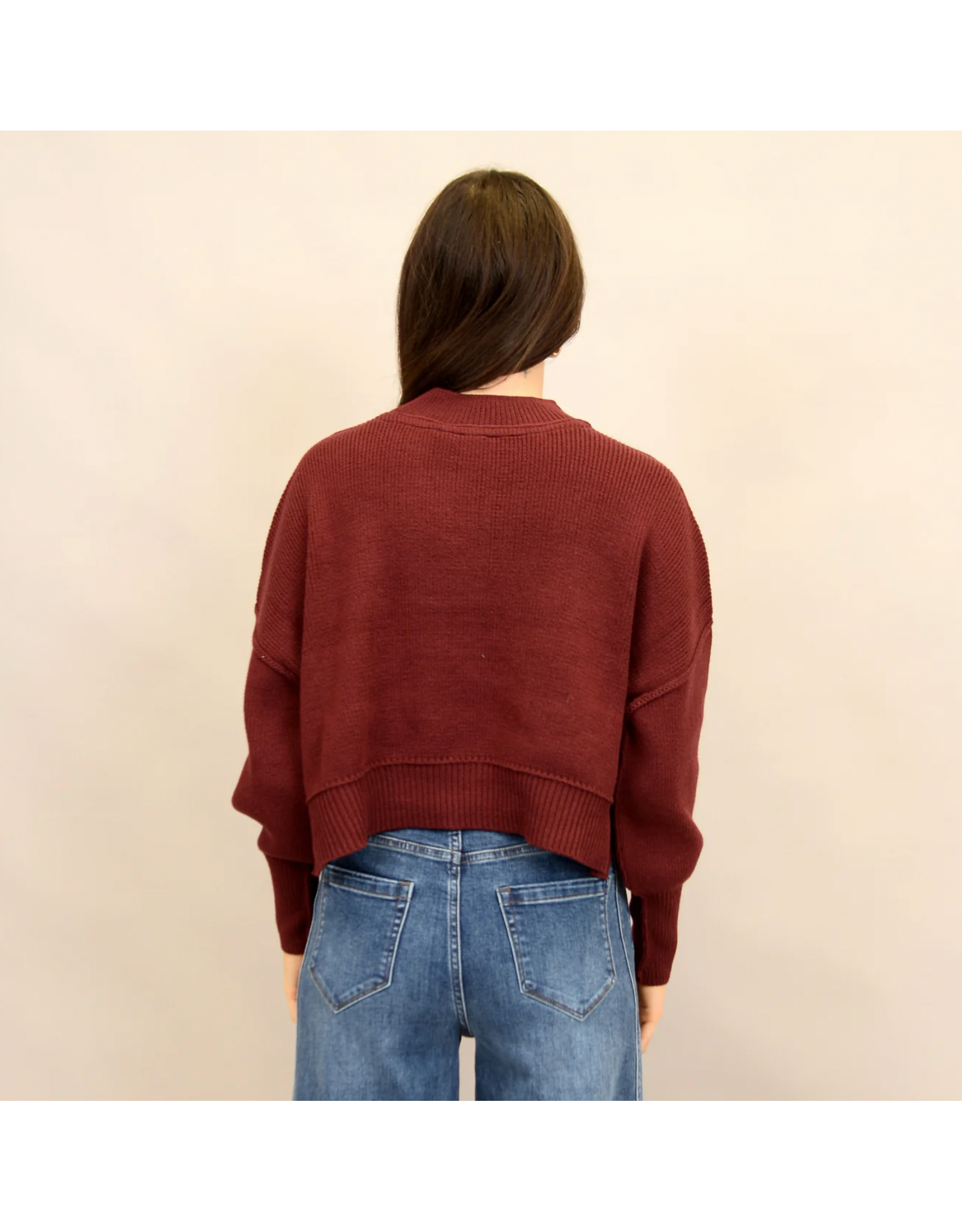 RD Style RD Style - Sumire Long Sleeve Crewneck Pullover (Oxblood)