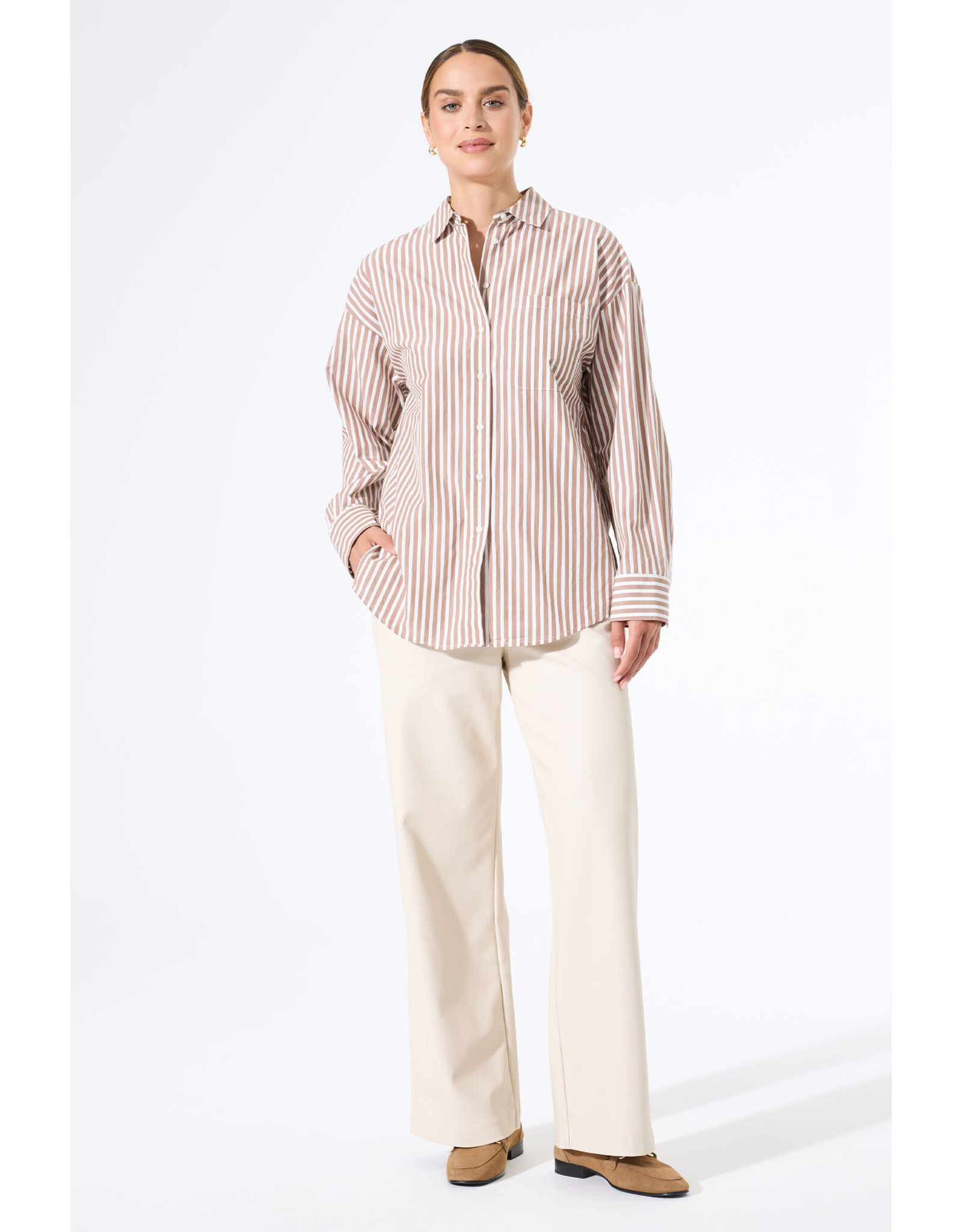 Garcia Garcia - Striped Button Up Blouse (Off White)