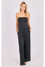 Sadie & Sage Sadie & Sage - Romy Satin Pleated Pant (Black) Sadie & Sage Sadie & Sage - Romy Satin Pleated Pant (Black)