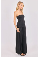 Sadie & Sage Sadie & Sage - Romy Satin Pleated Pant (Black) Sadie & Sage Sadie & Sage - Romy Satin Pleated Pant (Black)