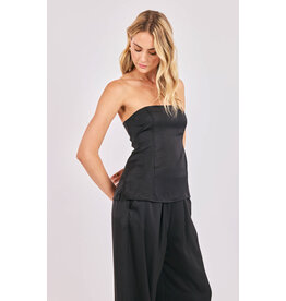 Sadie & Sage Sadie & Sage - Romy Satin Tube Top (Black)