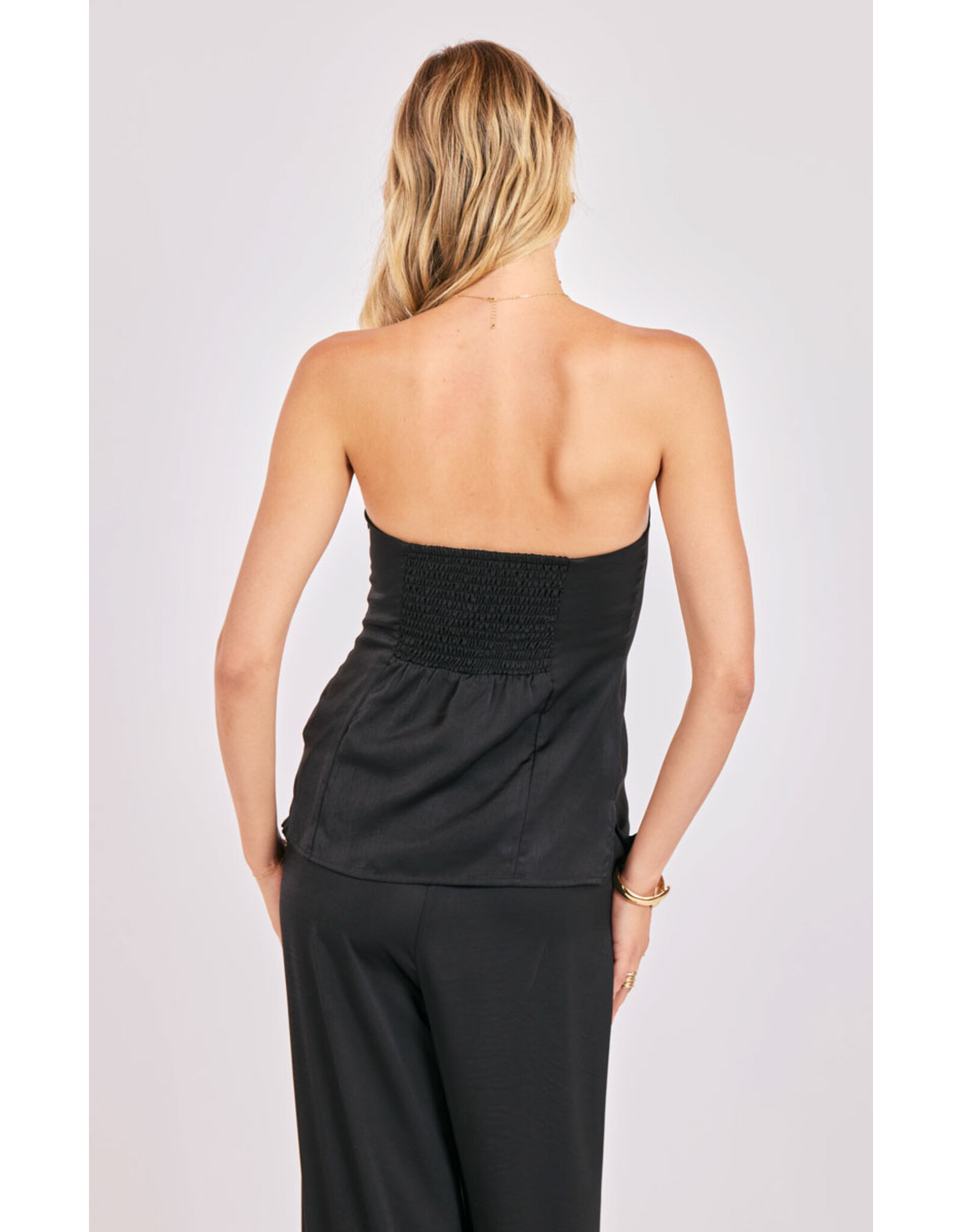 Sadie & Sage Sadie & Sage - Romy Satin Tube Top (Black)