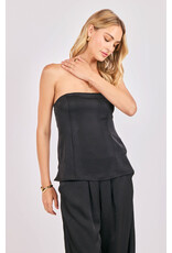 Sadie & Sage Sadie & Sage - Romy Satin Tube Top (Black) Sadie & Sage Sadie & Sage - Romy Satin Tube Top (Black)