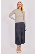 Sadie & Sage Sadie & Sage - Full of Charm Pleated Midi Skirt (Navy) Sadie & Sage Sadie & Sage - Full of Charm Pleated Midi Skirt (Navy)
