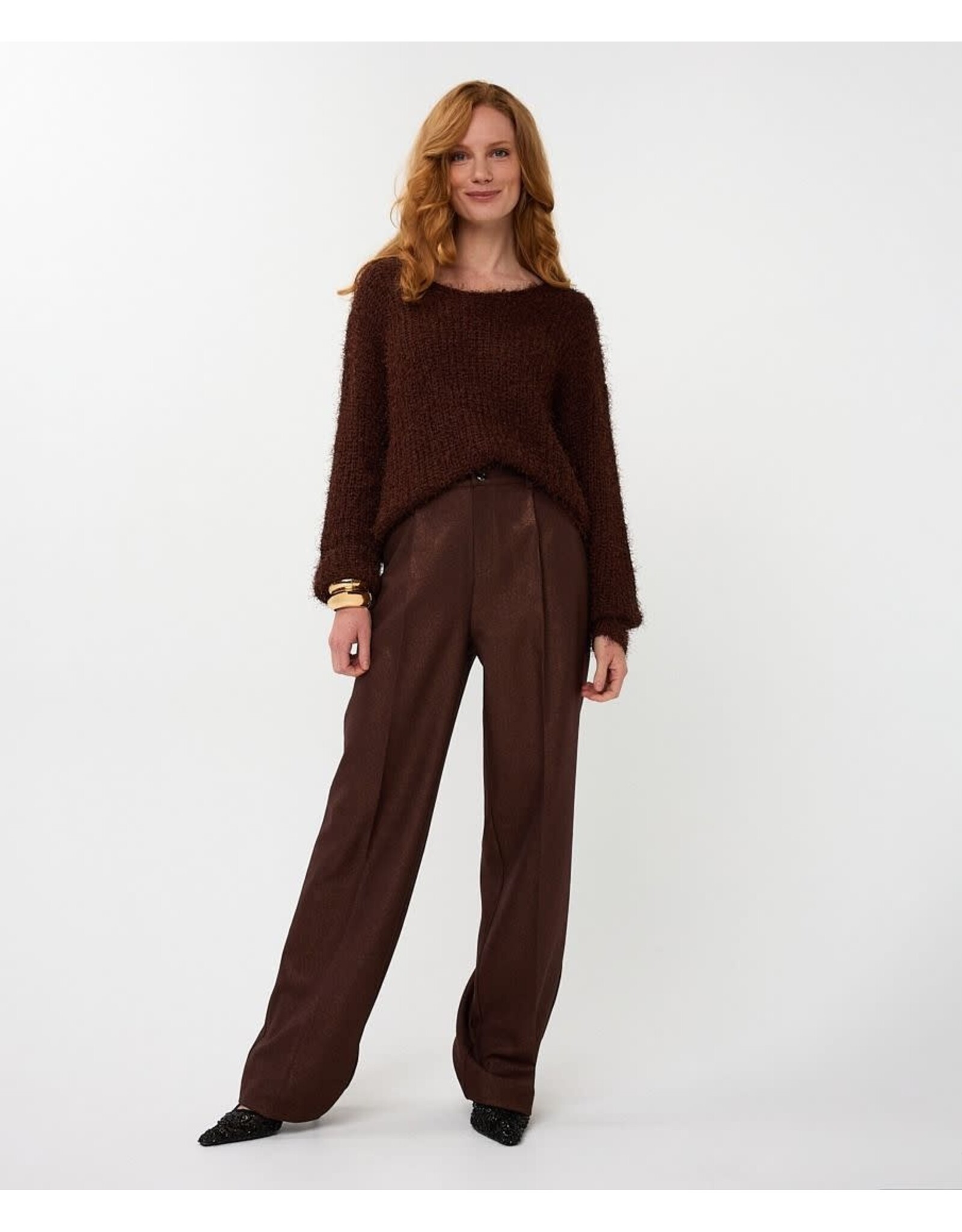 EsQualo Esqualo - Eyelash Sweater (Chocolate Brown)