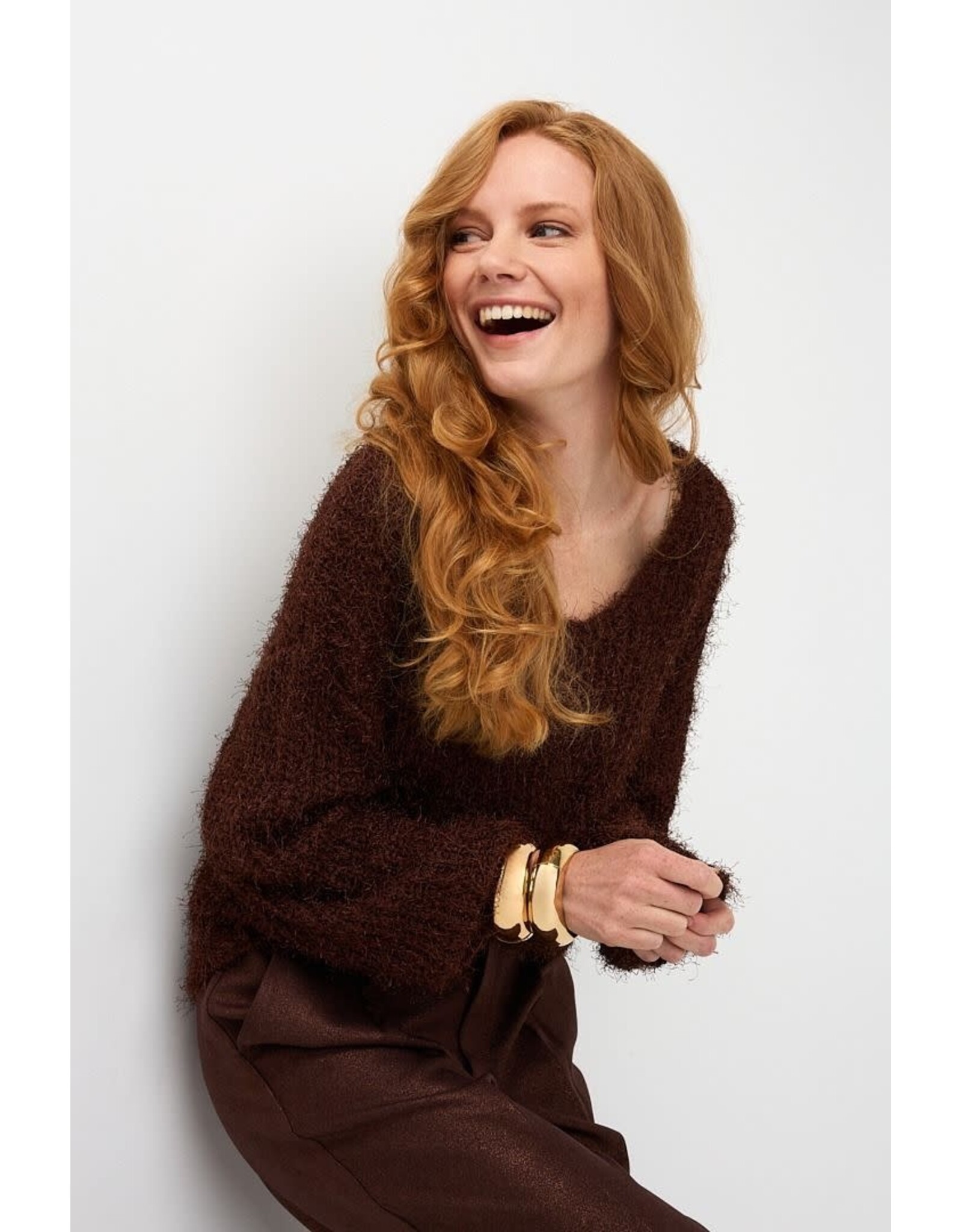 EsQualo Esqualo - Eyelash Sweater (Chocolate Brown)