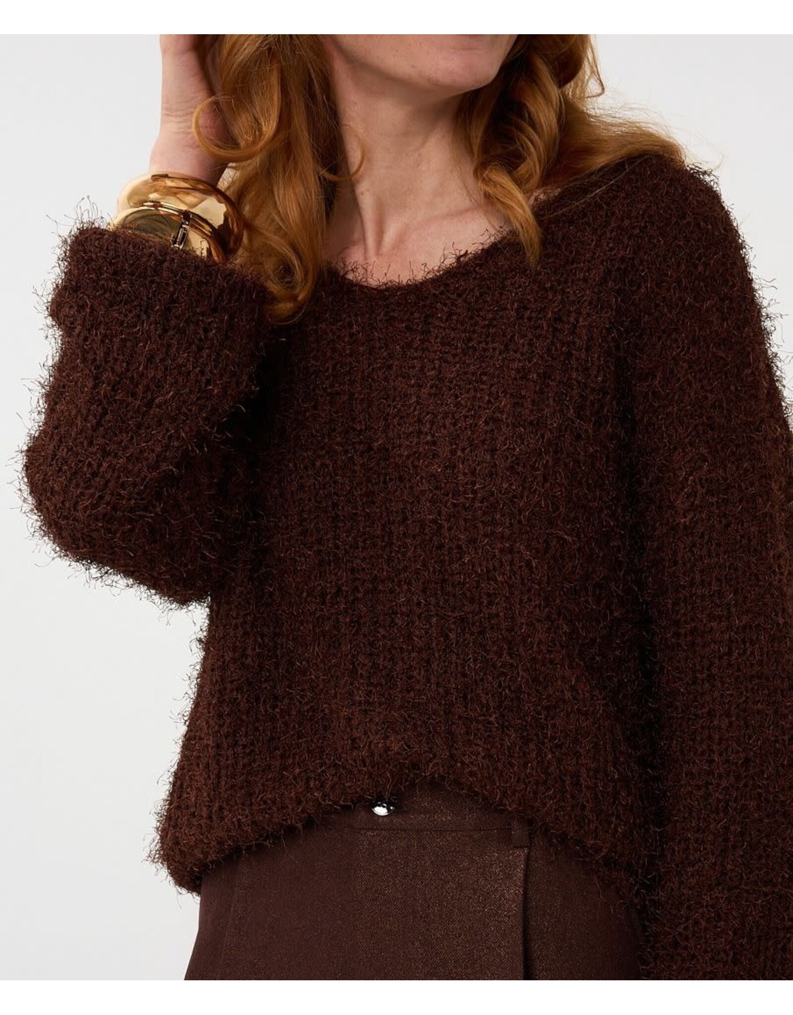 EsQualo Esqualo - Eyelash Sweater (Chocolate Brown)