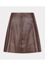 EsQualo Esqualo - Faux Leather Skirt (Chocolate Brown)