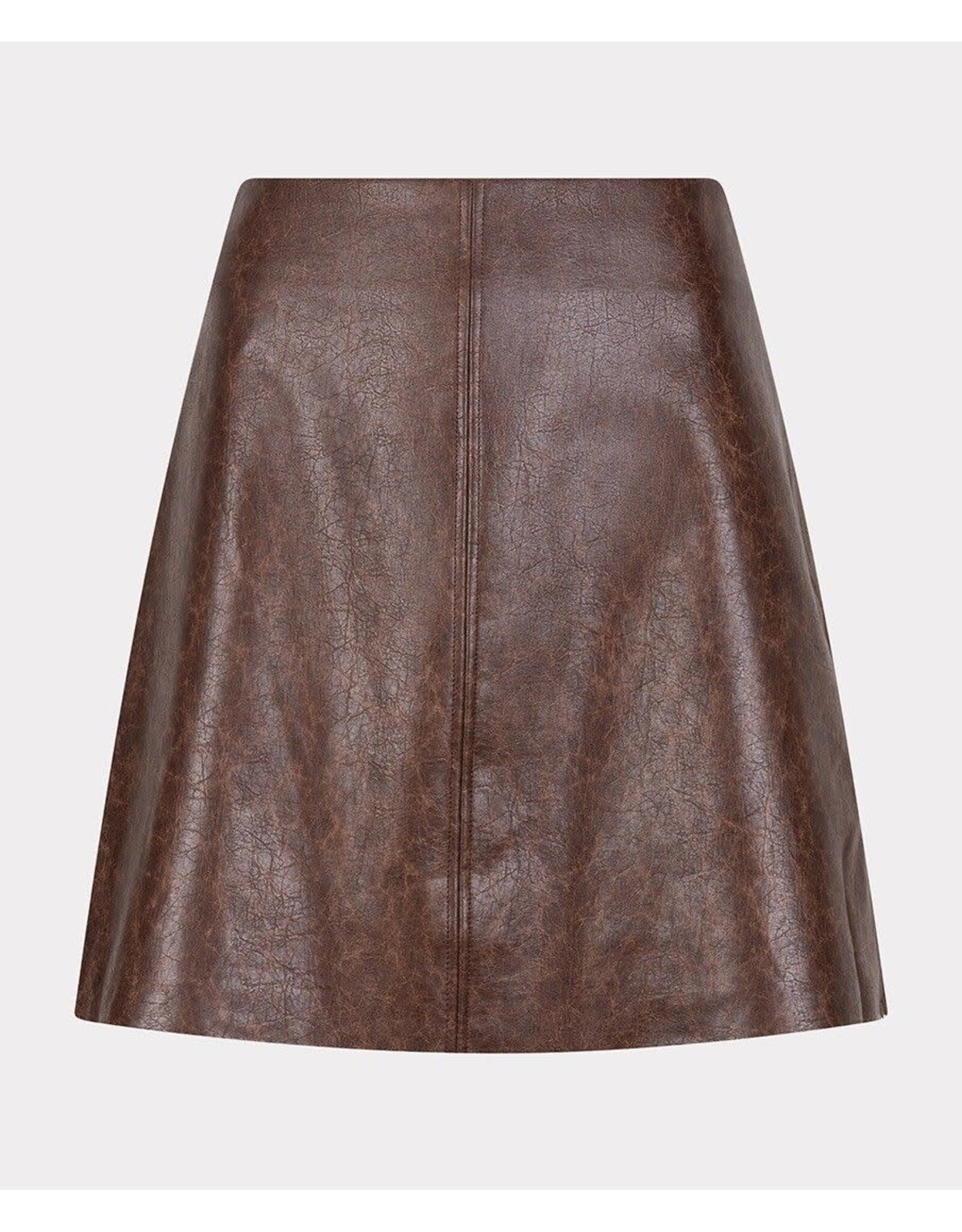 EsQualo Esqualo - Faux Leather Skirt (Chocolate Brown)
