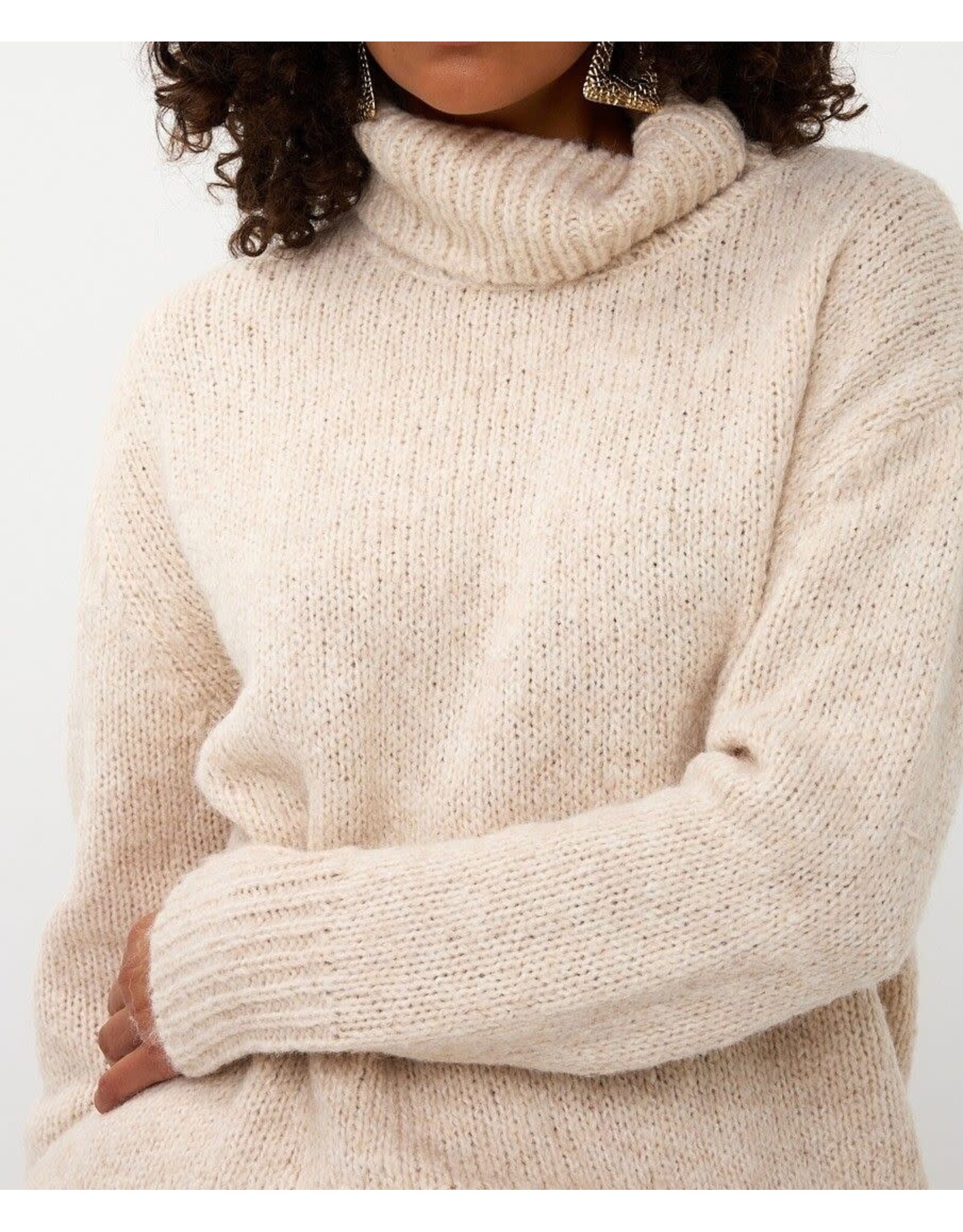 EsQualo Esqualo - Turtleneck Sweater (Light Sand)