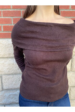 Papillon Papillon - Off the Shoulder Sweater (Brown)