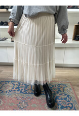 Papillon Papillon - Tiered Pleated Tulle Skirt (Cream) Papillon Papillon - Tiered Pleated Tulle Skirt (Cream)