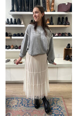 Papillon Papillon - Tiered Pleated Tulle Skirt (Cream) Papillon Papillon - Tiered Pleated Tulle Skirt (Cream)