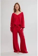Free people Free People - Staycation Lounge Pants (Deep Cherry)