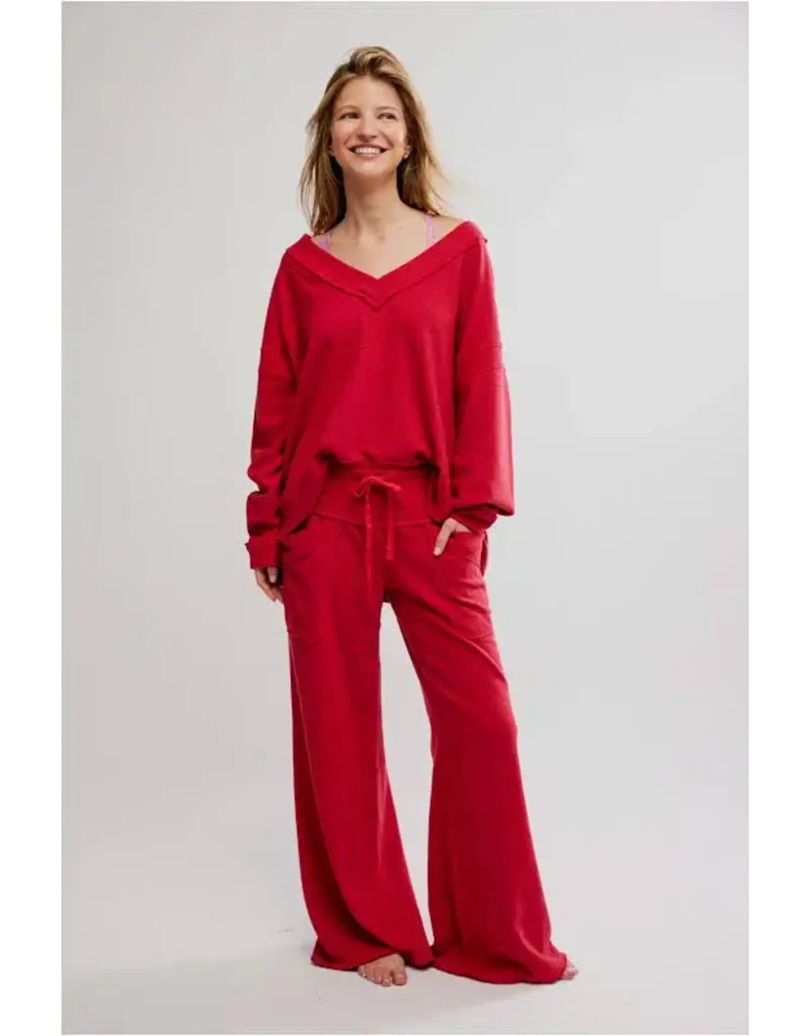 Free people Free People - Staycation Lounge Pants (Deep Cherry)