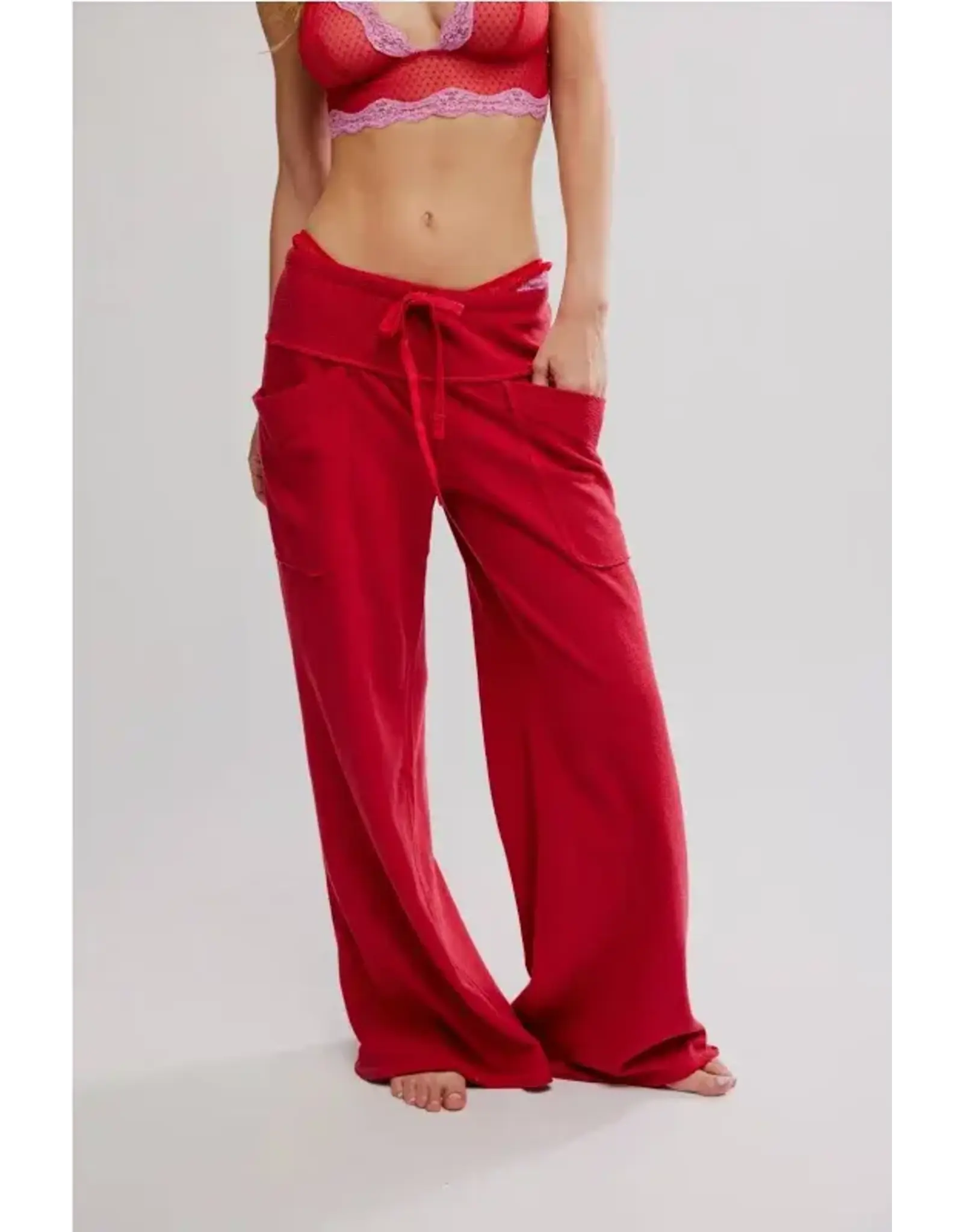 Free people Free People - Staycation Lounge Pants (Deep Cherry)