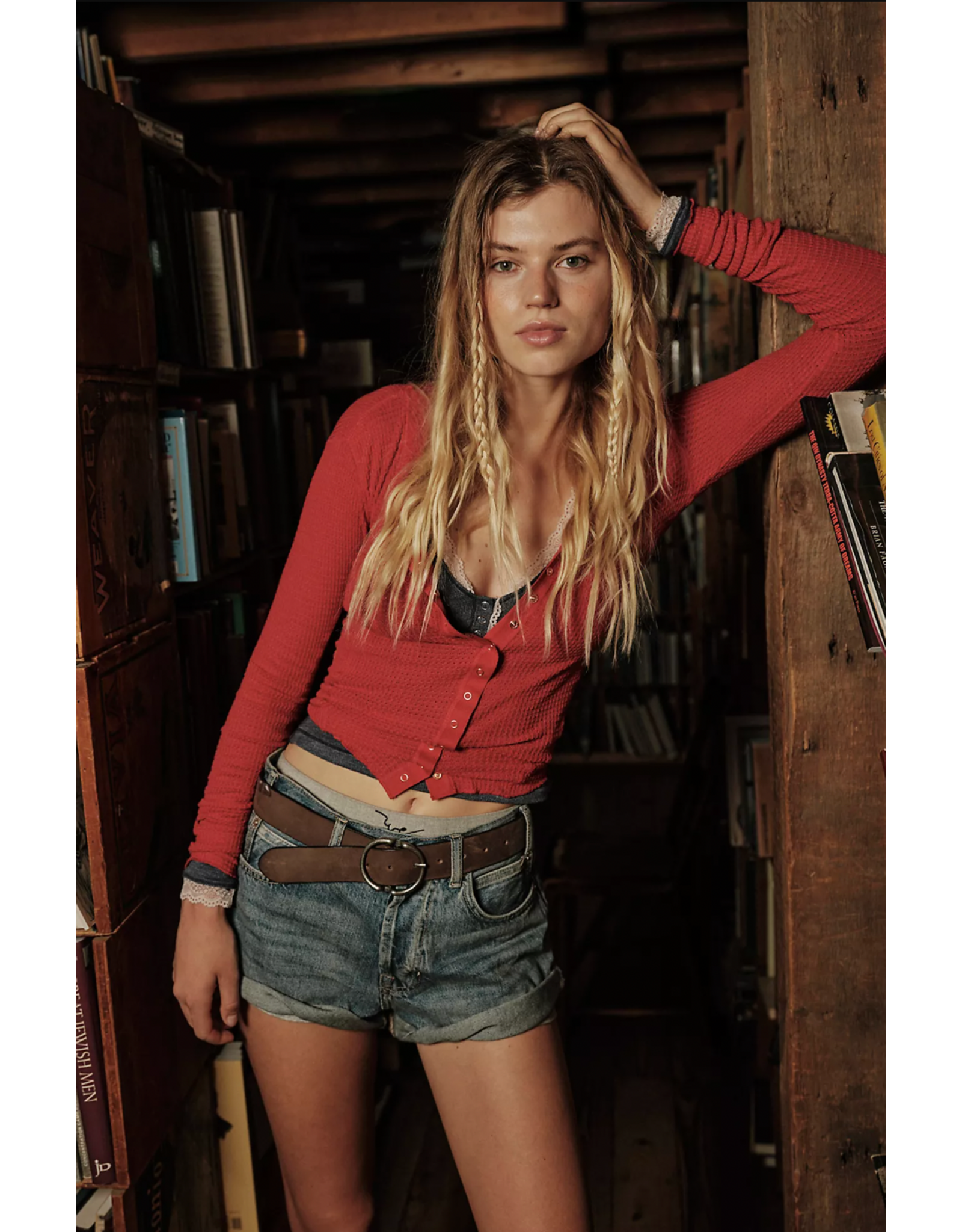 Free people Free People - Going Places Cardi (Cherry Crush)