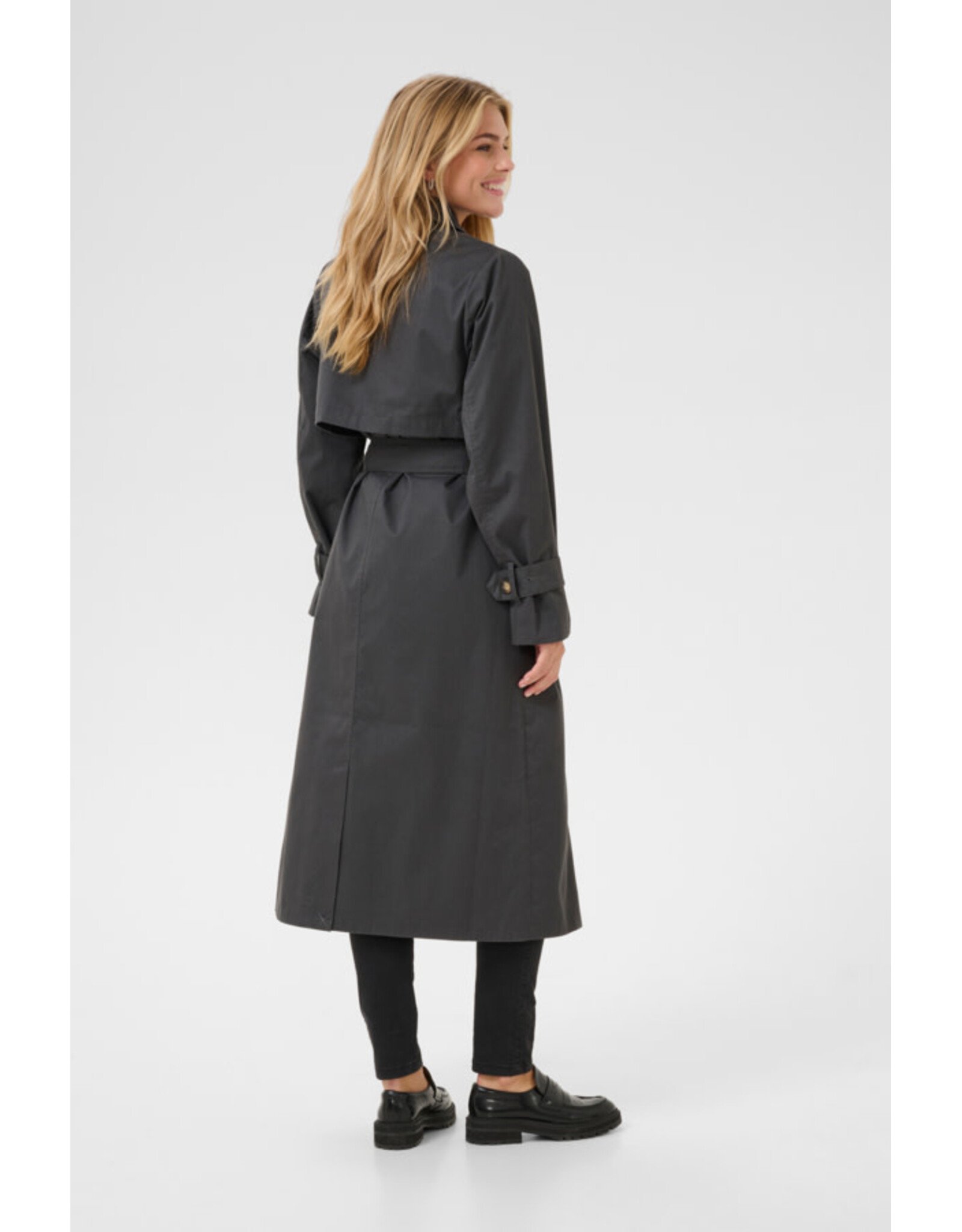 Kaffe Kaffe - Patricia Trench Coat (Black Oyster)