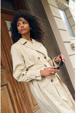 Kaffe Kaffe - Patricia Trench Coat (Feather Grey)