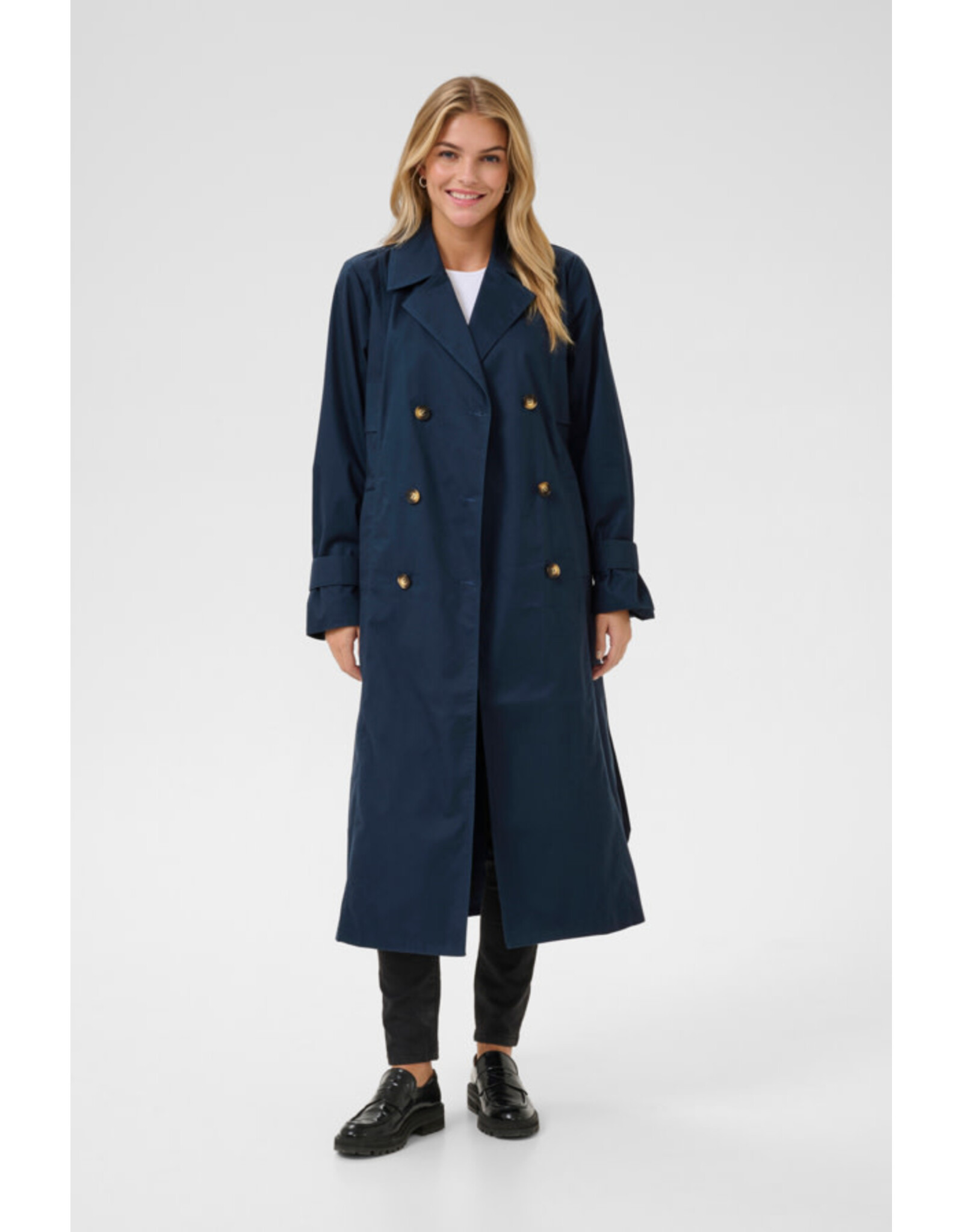 Kaffe Kaffe - Patricia Trench Coat (Midnight Marine)