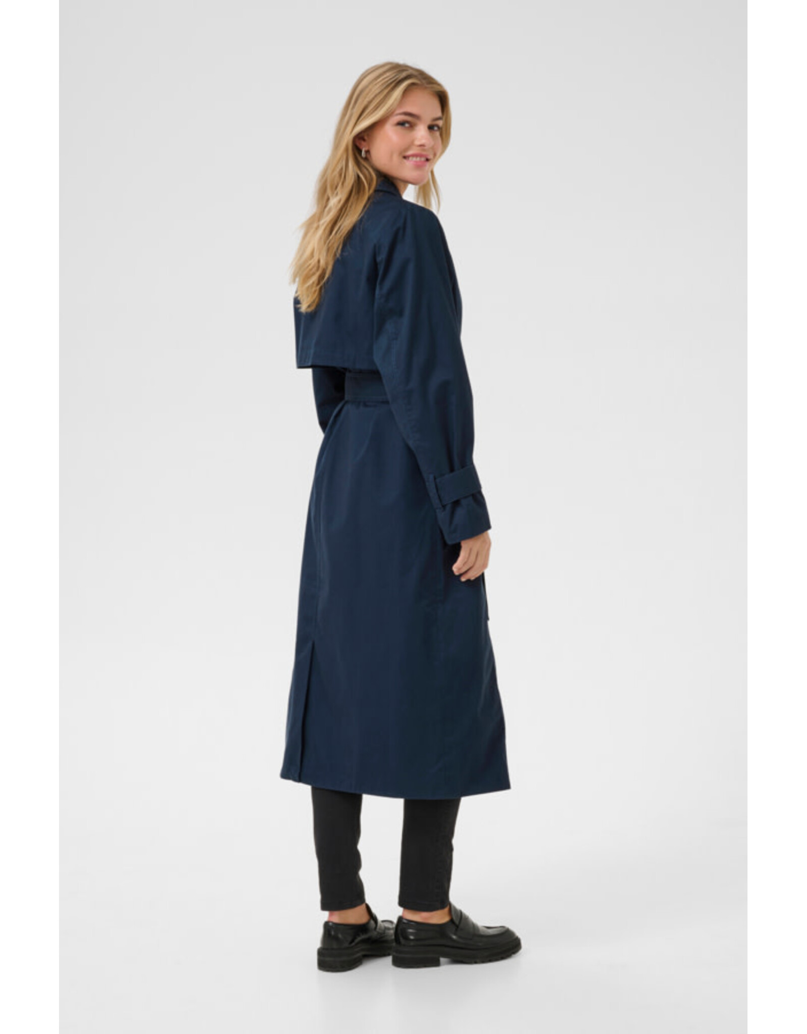 Kaffe Kaffe - Patricia Trench Coat (Midnight Marine)