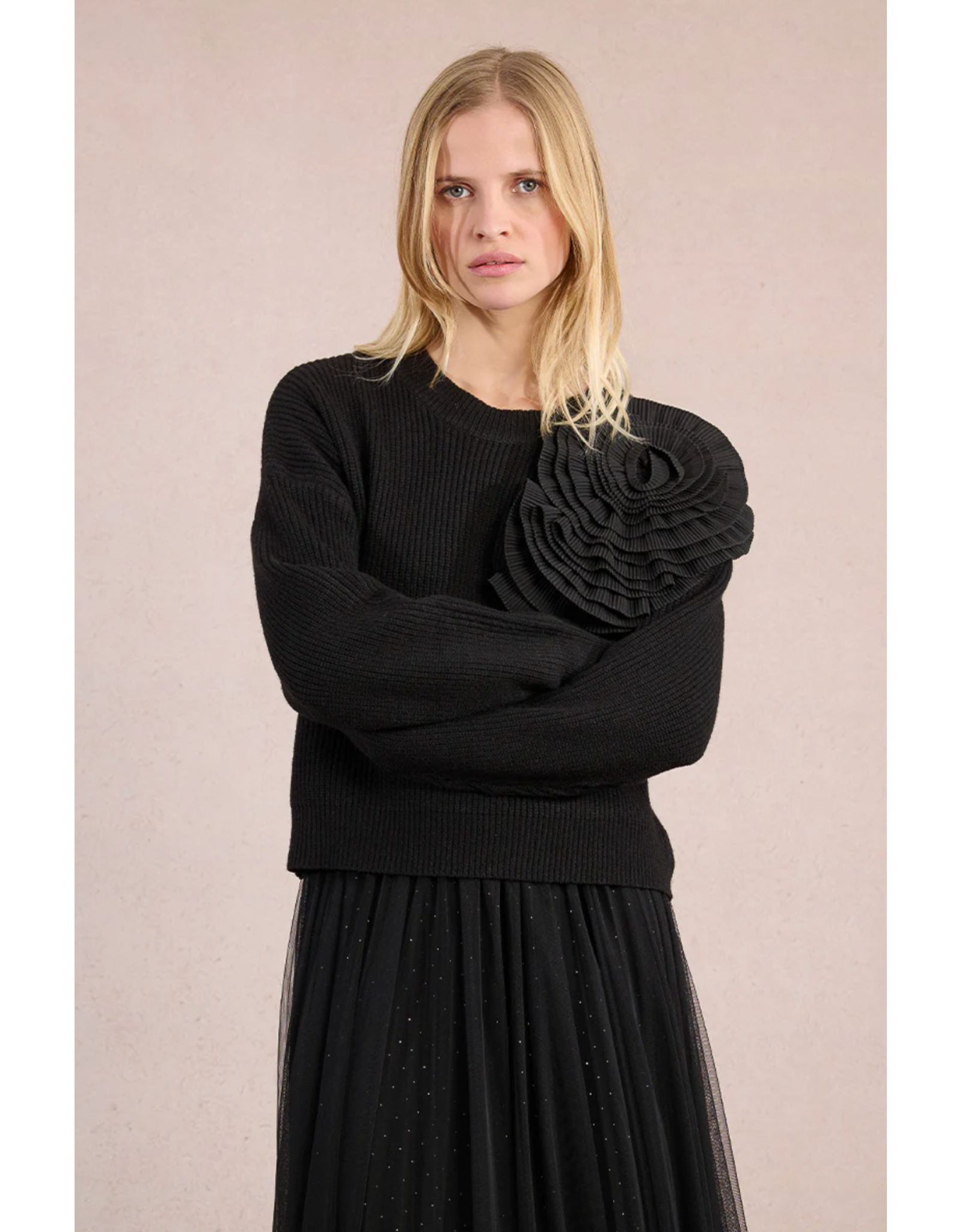 Molly Bracken Molly Bracken -  Corsage Sweater (Black)