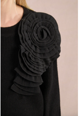 Molly Bracken Molly Bracken -  Corsage Sweater (Black) Molly Bracken Molly Bracken -  Corsage Sweater (Black)