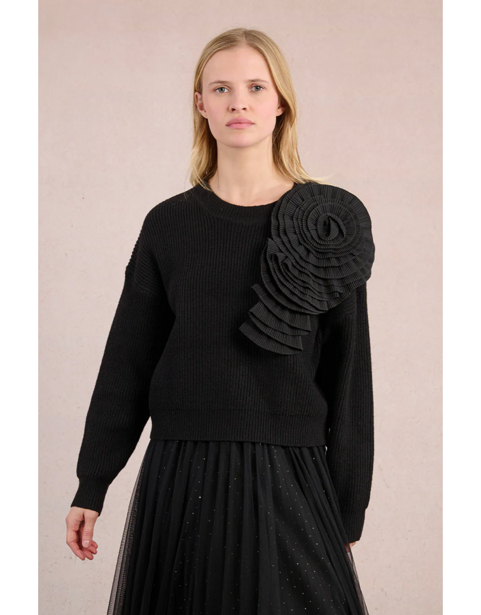 Molly Bracken Molly Bracken -  Corsage Sweater (Black)