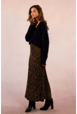 Molly Bracken Molly Bracken -  Lace  V Neck Sweater (Black)