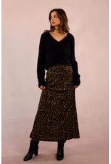 Molly Bracken Molly Bracken -  Lace  V Neck Sweater (Black)