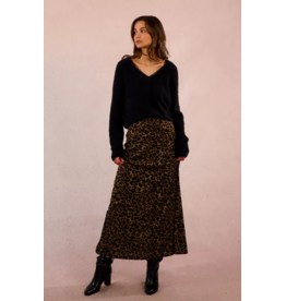 Molly Bracken Molly Bracken -  Lace  V Neck Sweater (Black)