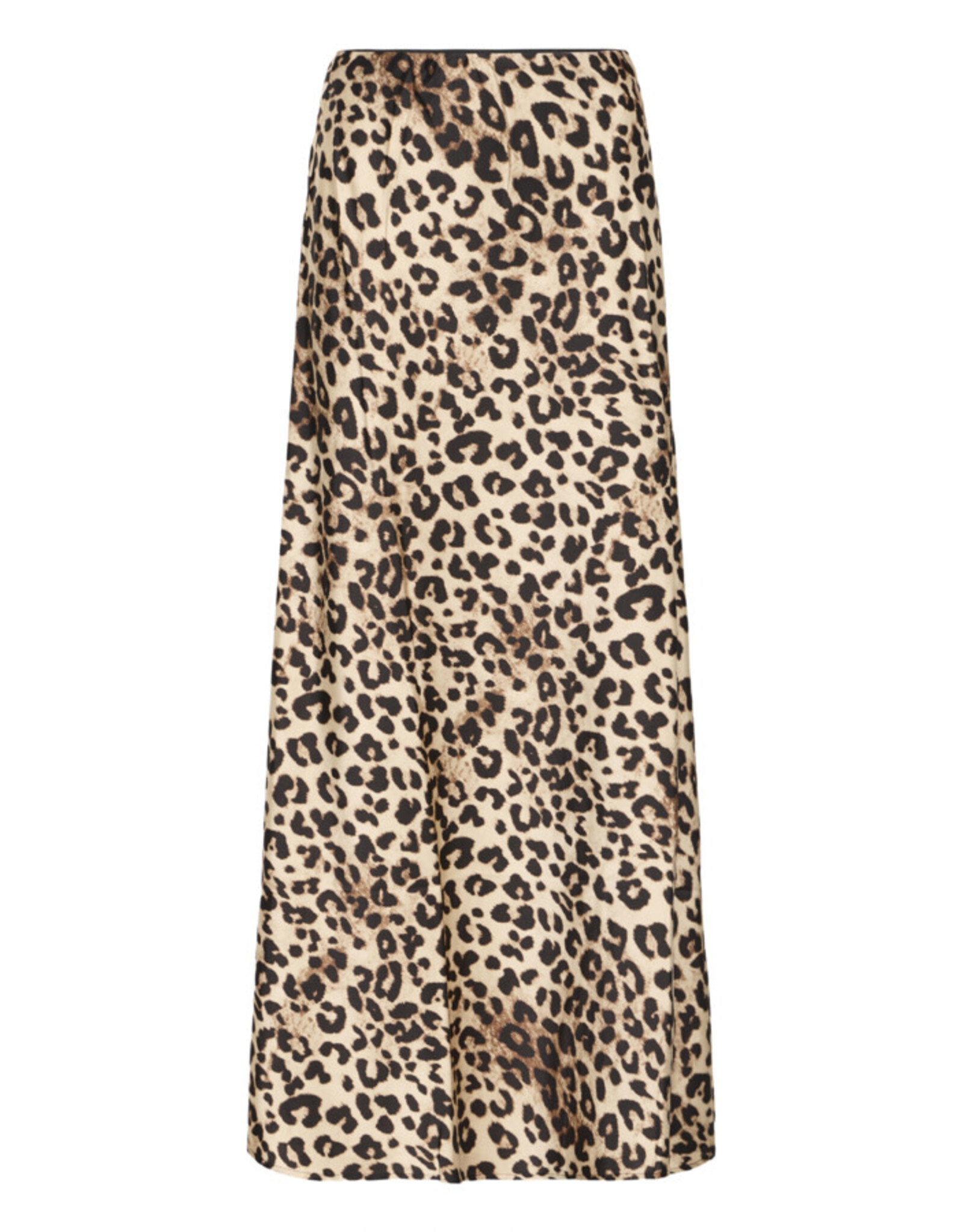 ICHI ICHI - Xendra Long Satin Skirt (Leopard - Black)