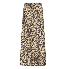 ICHI ICHI - Xendra Long Satin Skirt (Leopard - Black)
