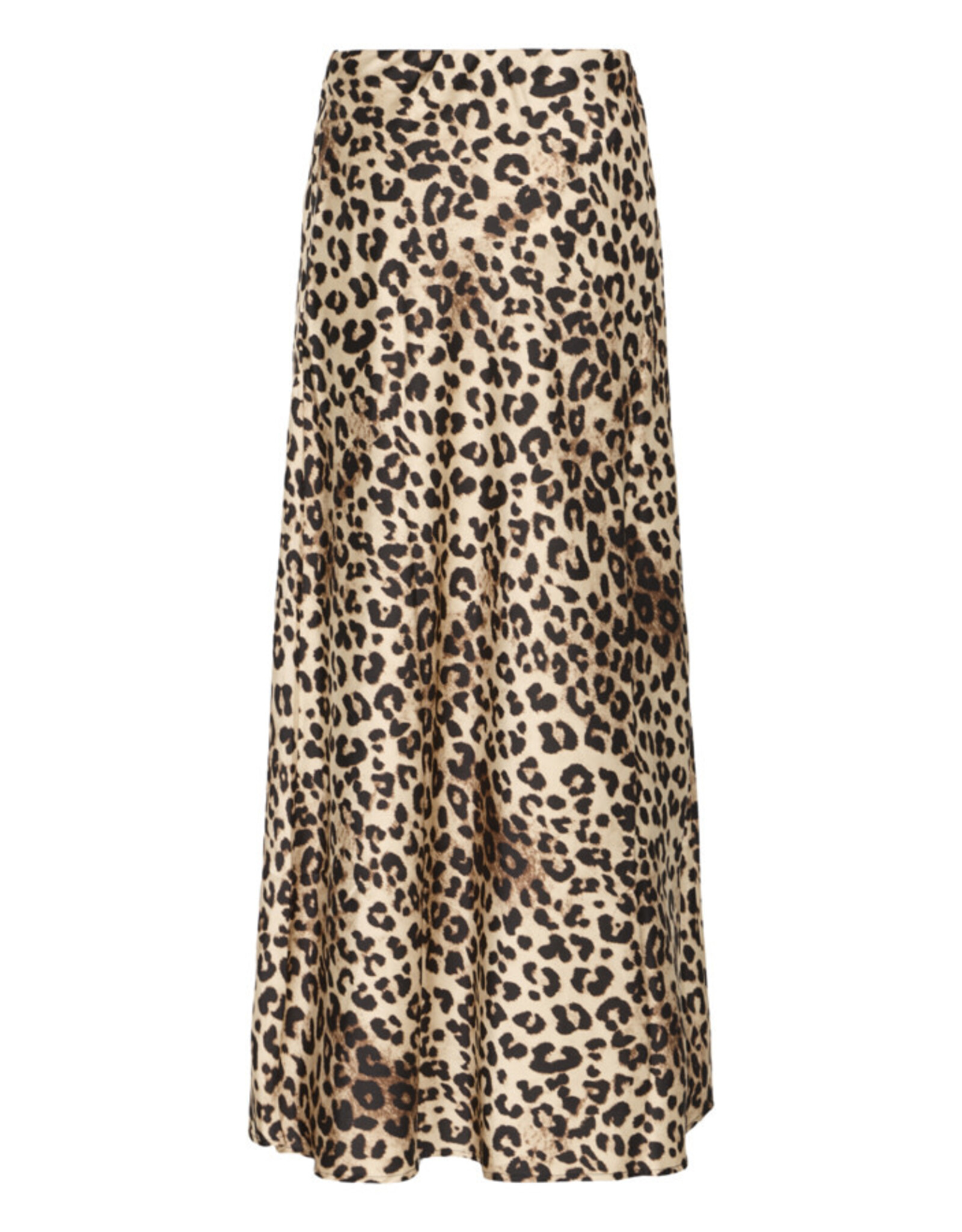 ICHI ICHI - Xendra Long Satin Skirt (Leopard - Black)