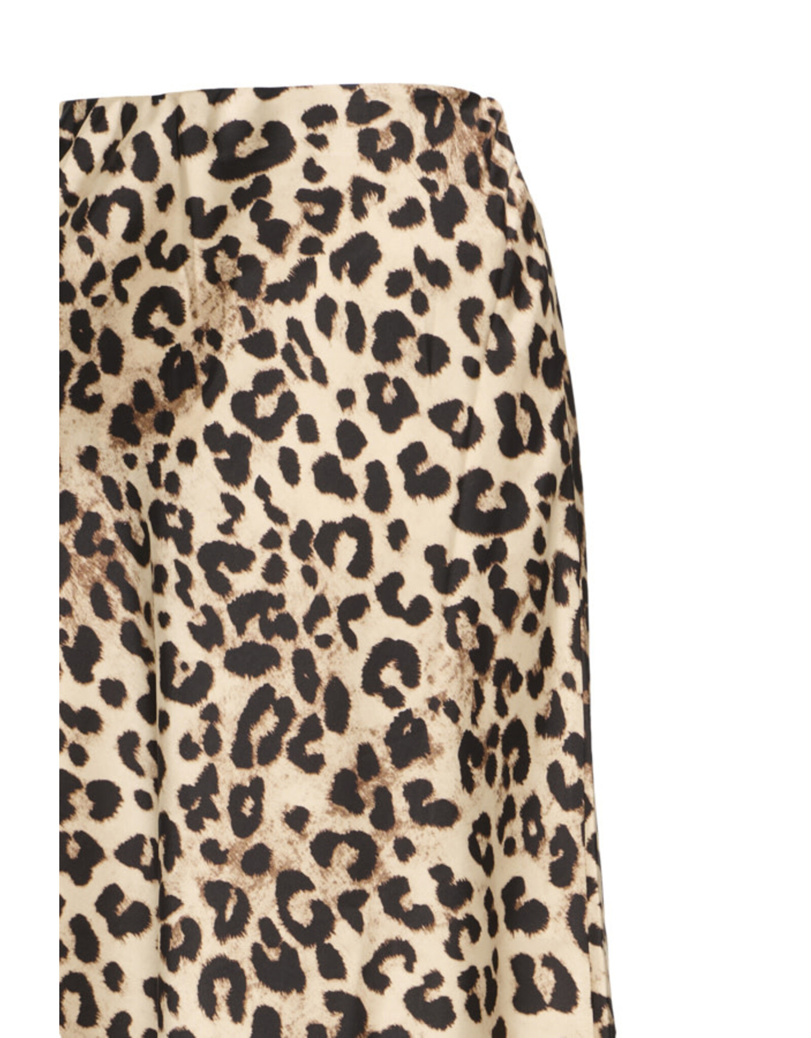 ICHI ICHI - Xendra Long Satin Skirt (Leopard - Black)