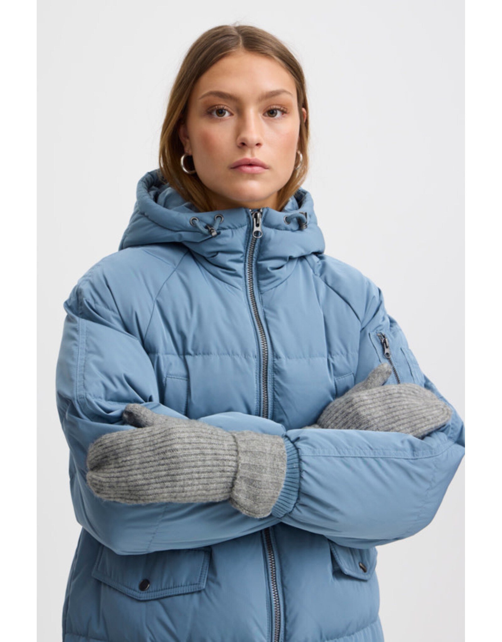 ICHI ICHI - Ivo Mitten (Light Grey Melange)