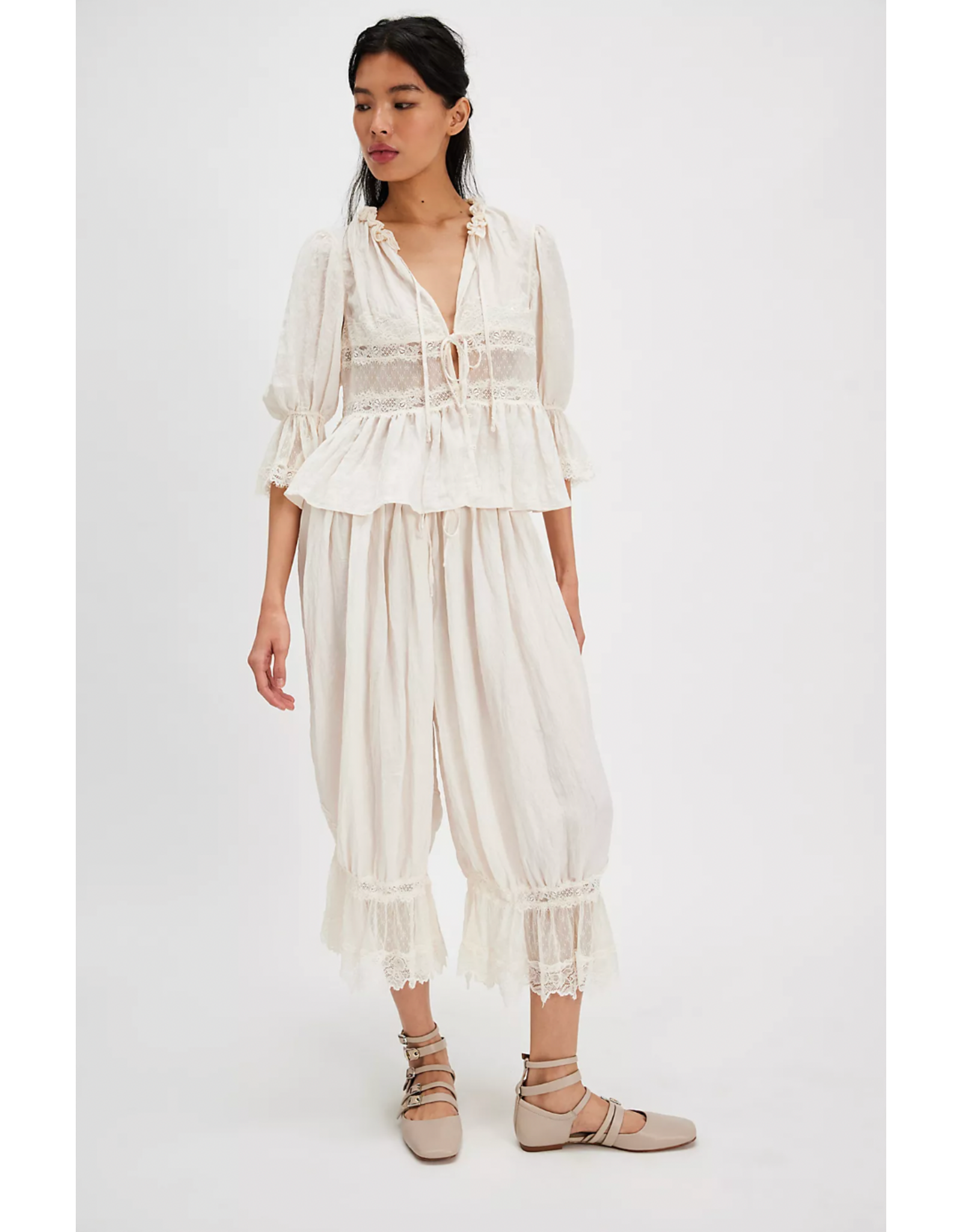 Free people Free People - Forever Young Bloomer Pants (White Alyssum)