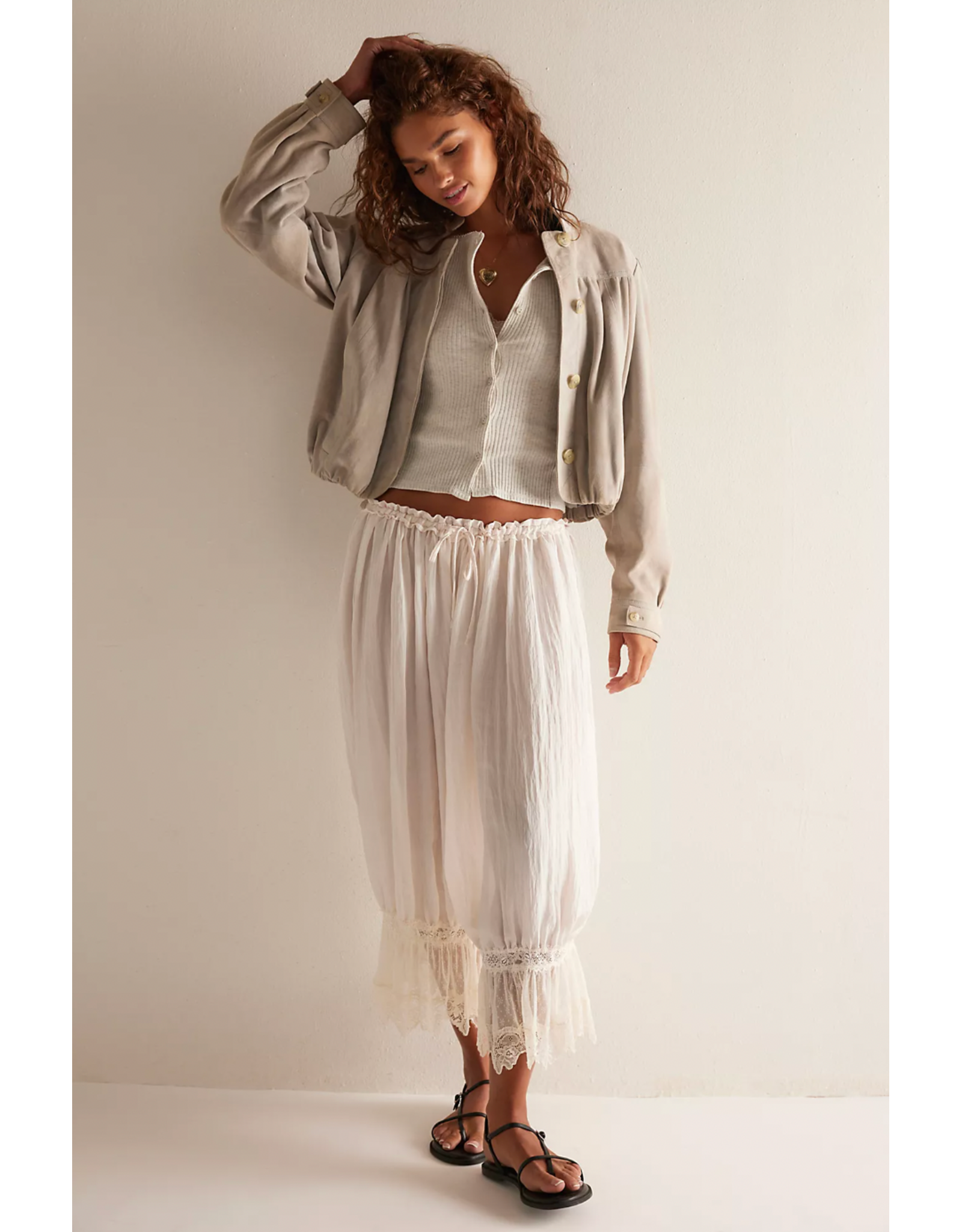 Free people Free People - Forever Young Bloomer Pants (White Alyssum)