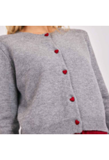 Sadie & Sage Sadie & Sage - Leighton Heart Button Cardi (Grey)