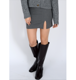 RD Style RD Style - Mara Mini Skirt  with Front Slit (Grey Black)