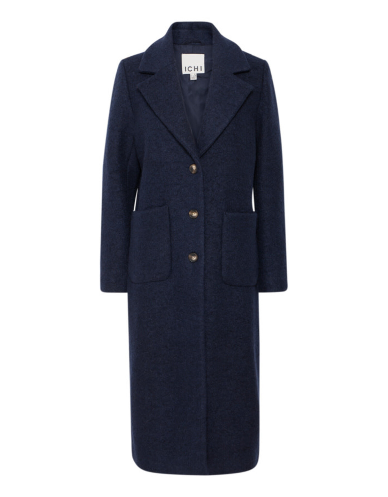 ICHI ICHI - Stipa Long Coat (Dark Navy)