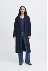 ICHI ICHI - Stipa Long Coat (Dark Navy)
